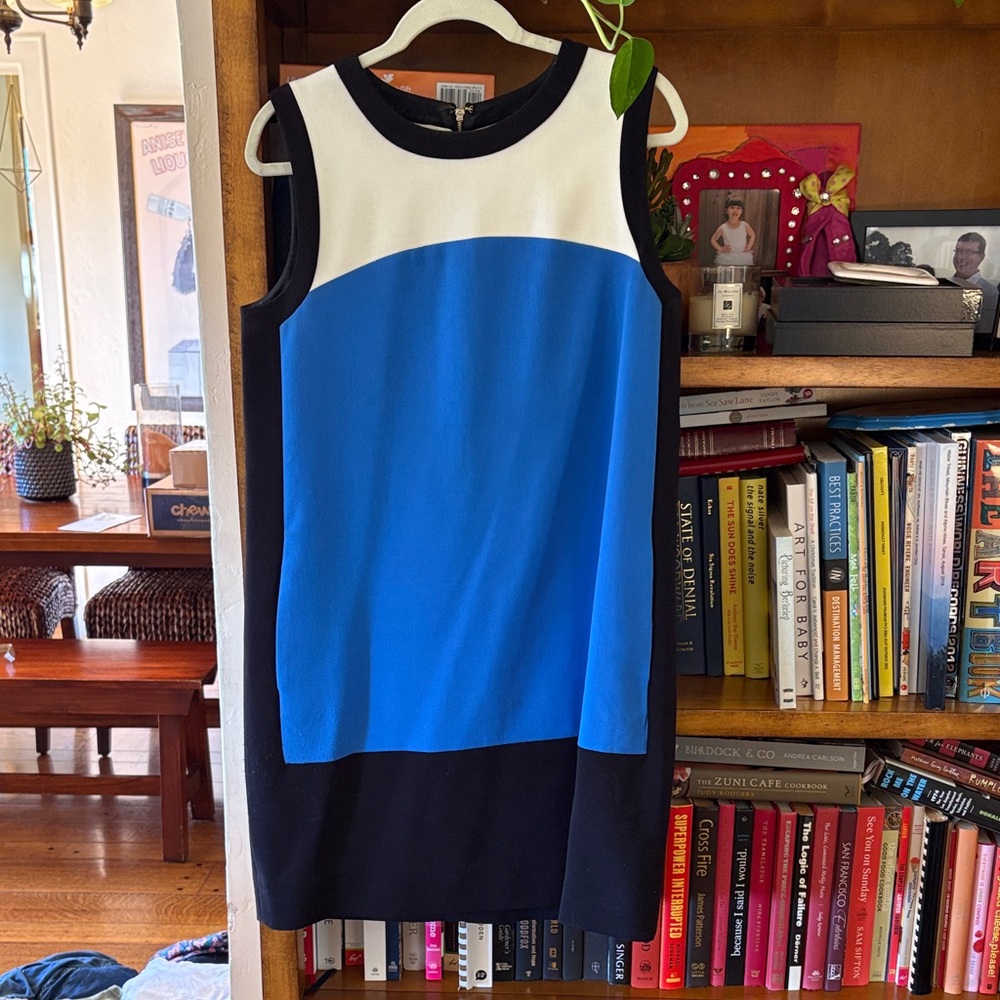 Kate Spade Blue and Black Colorblock Mini Dress